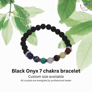 Black onyx 7 chakra bracelet cover